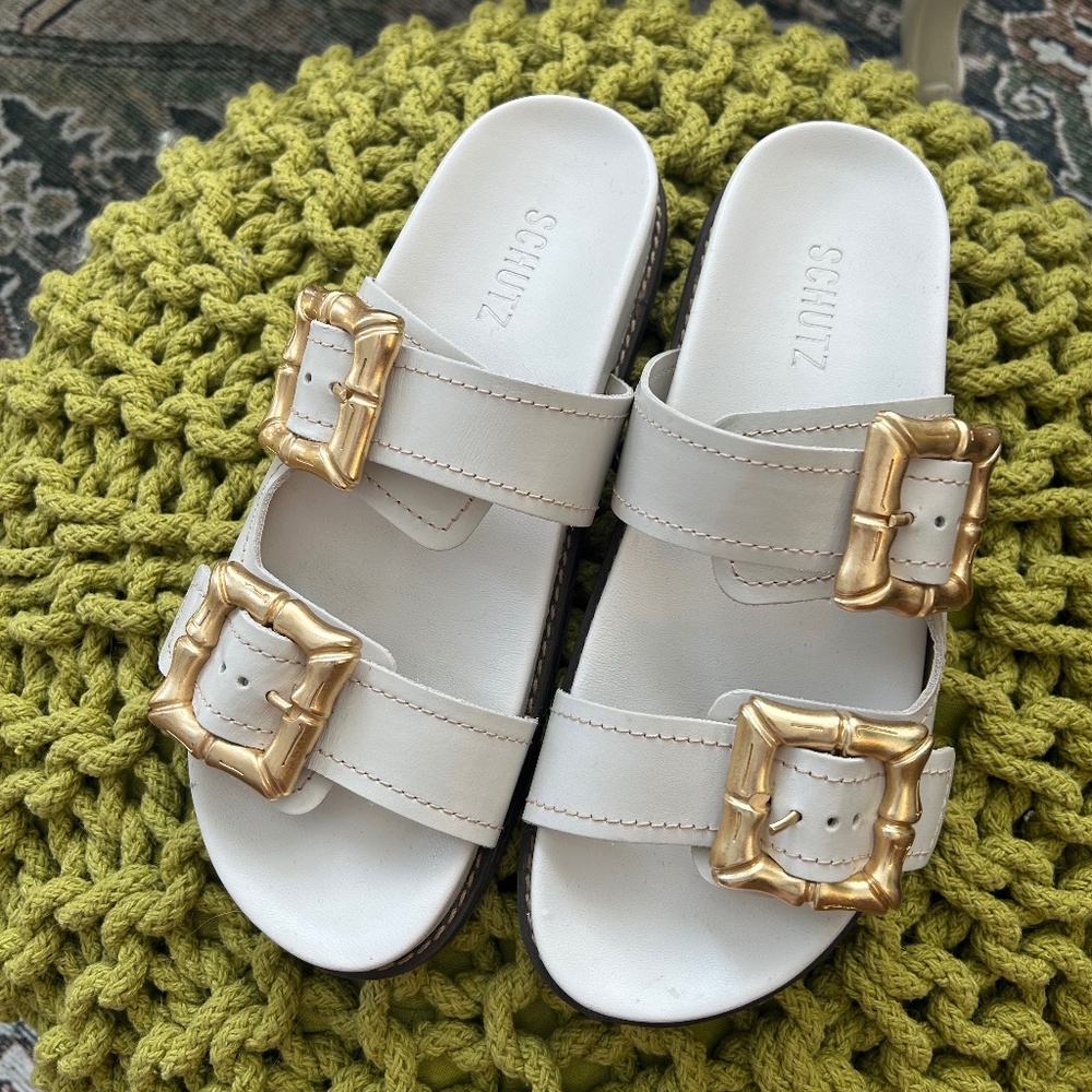 Schutz  Enola Sporty Sandal Size 8 Pearl